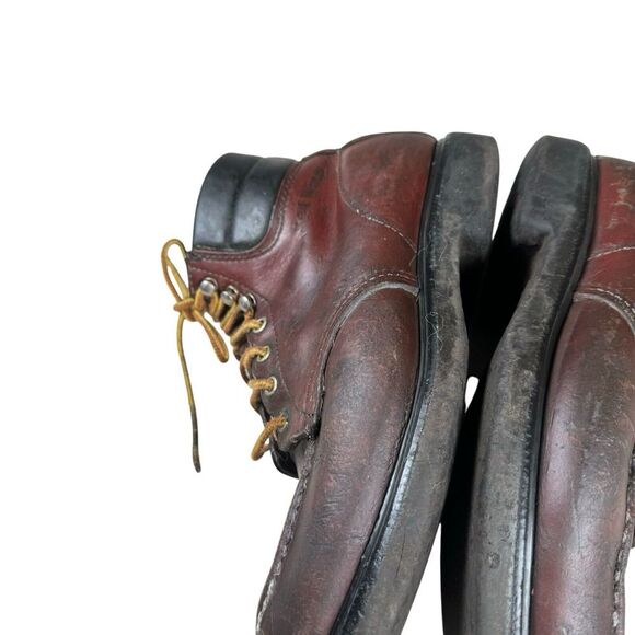 Vintage Red Wing Reddish Brown Leather Super Sole‎ Lace Up Work Boots Sz 8 D USA - Picture 12 of 16